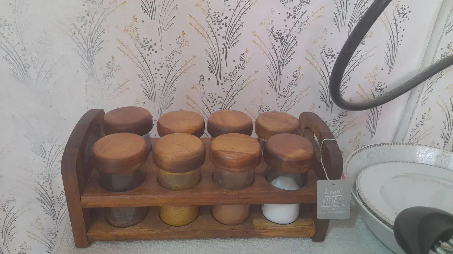 جا ادویه چوبی|ظروف نگهدارنده، پلاستیکی، یکبارمصرف|شاندیز, |دیوار