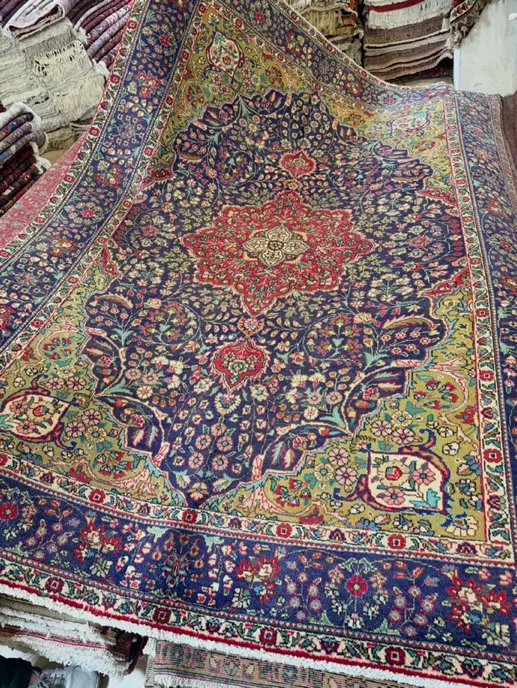 فرش ۶ متری تبریز ریزبافت سرمه ای|فرش|تهران, سعادتآباد|دیوار