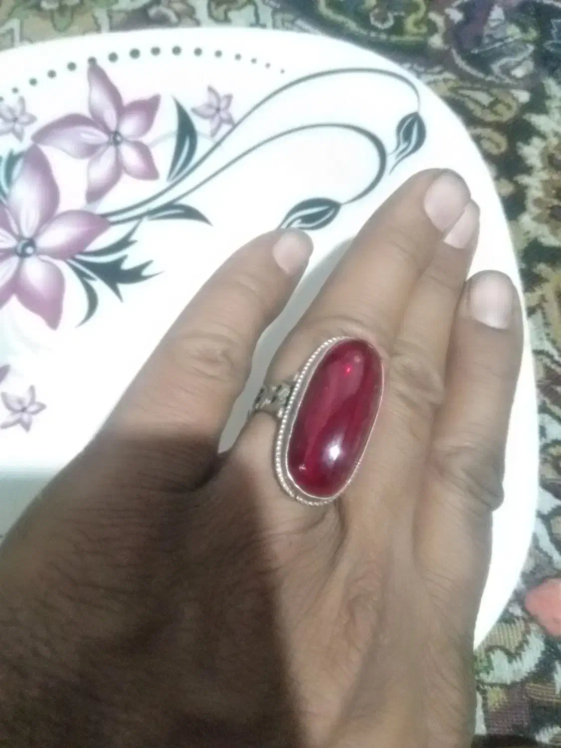 انگشتر یاقوت اناری|جواهرات|خاش, |دیوار