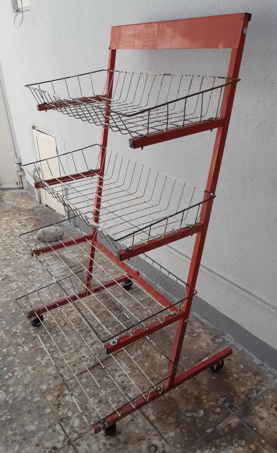 قفسه ۴ طبقه چرخ دار و قفسه دیواری|کتابخانه، شلف، قفسههای دیواری|برازجان, |دیوار