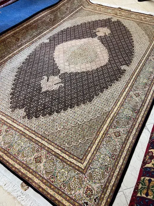 فرش ماهی تبریز گل ابریشم جفت ۴۰ رج|فرش|تهران, سعادت‌آباد|دیوار