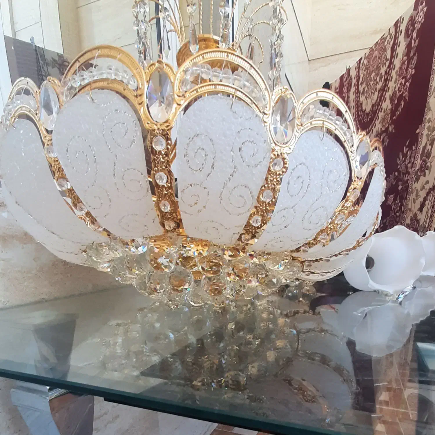 لوستر سقفی بدون حتی یک خط وخش جزیی|لوستر و چراغ آویز|کرمانشاه, |دیوار