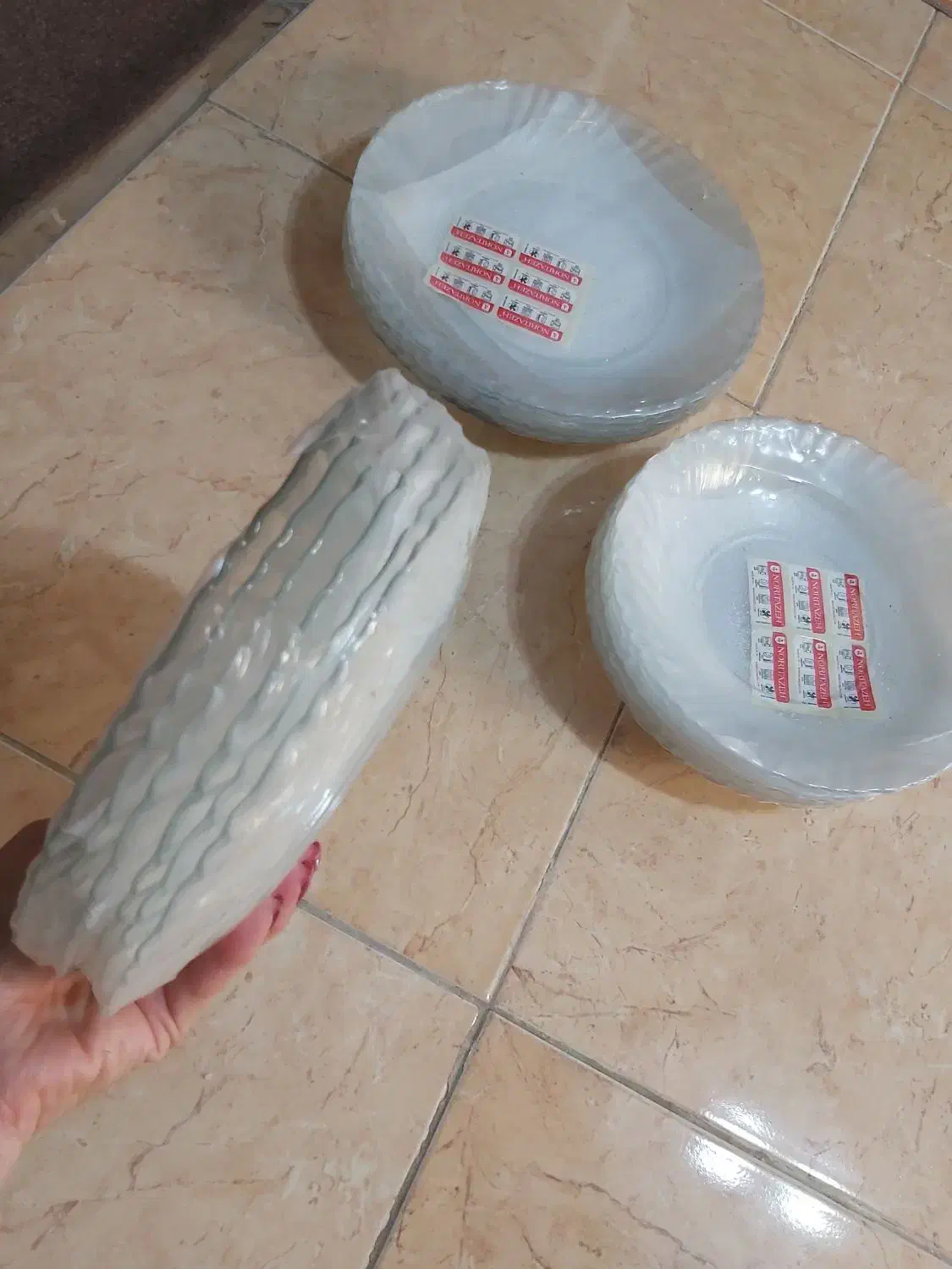 سرویس کریستال سه تیکه اصل ژاپن|ظروف سرو و پذیرایی|سنگر, |دیوار