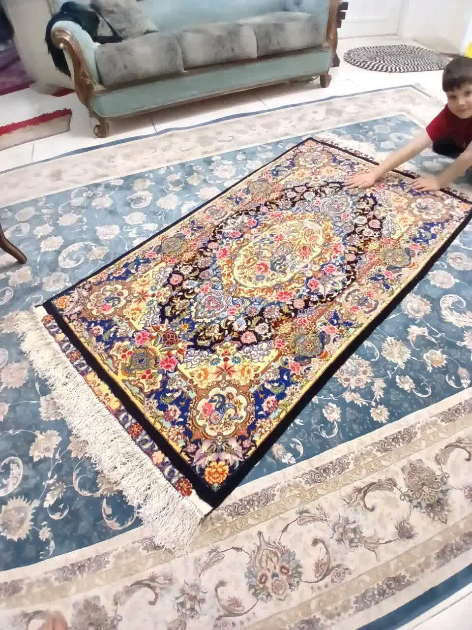 فرش ابریشم|فرش|کرج, حصارک بالا|دیوار