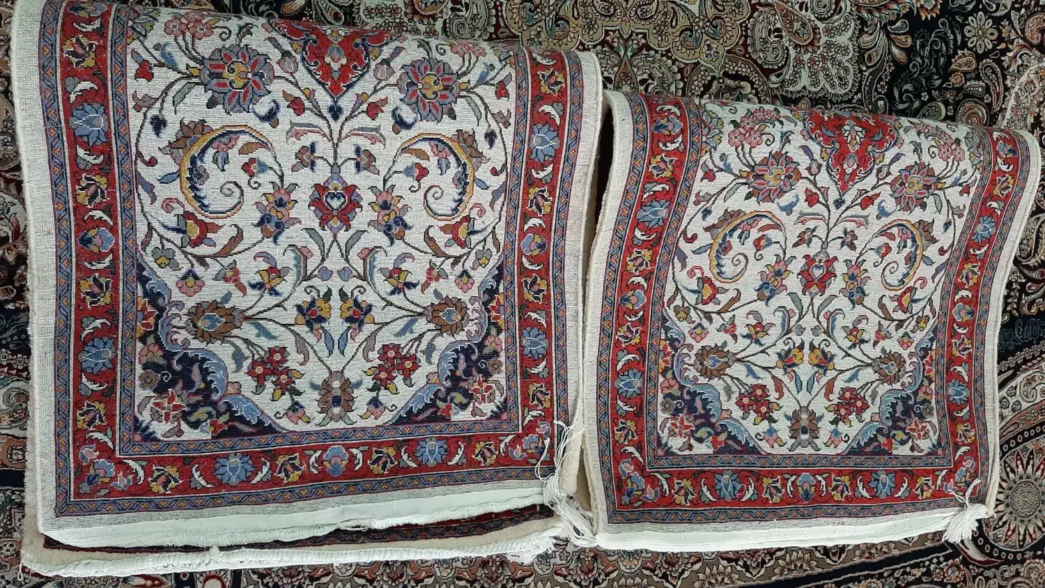 قالی دستباف ده گره بیست گره نقشه شاه عباسی۱۶۰رج|فرش|اراک, |دیوار