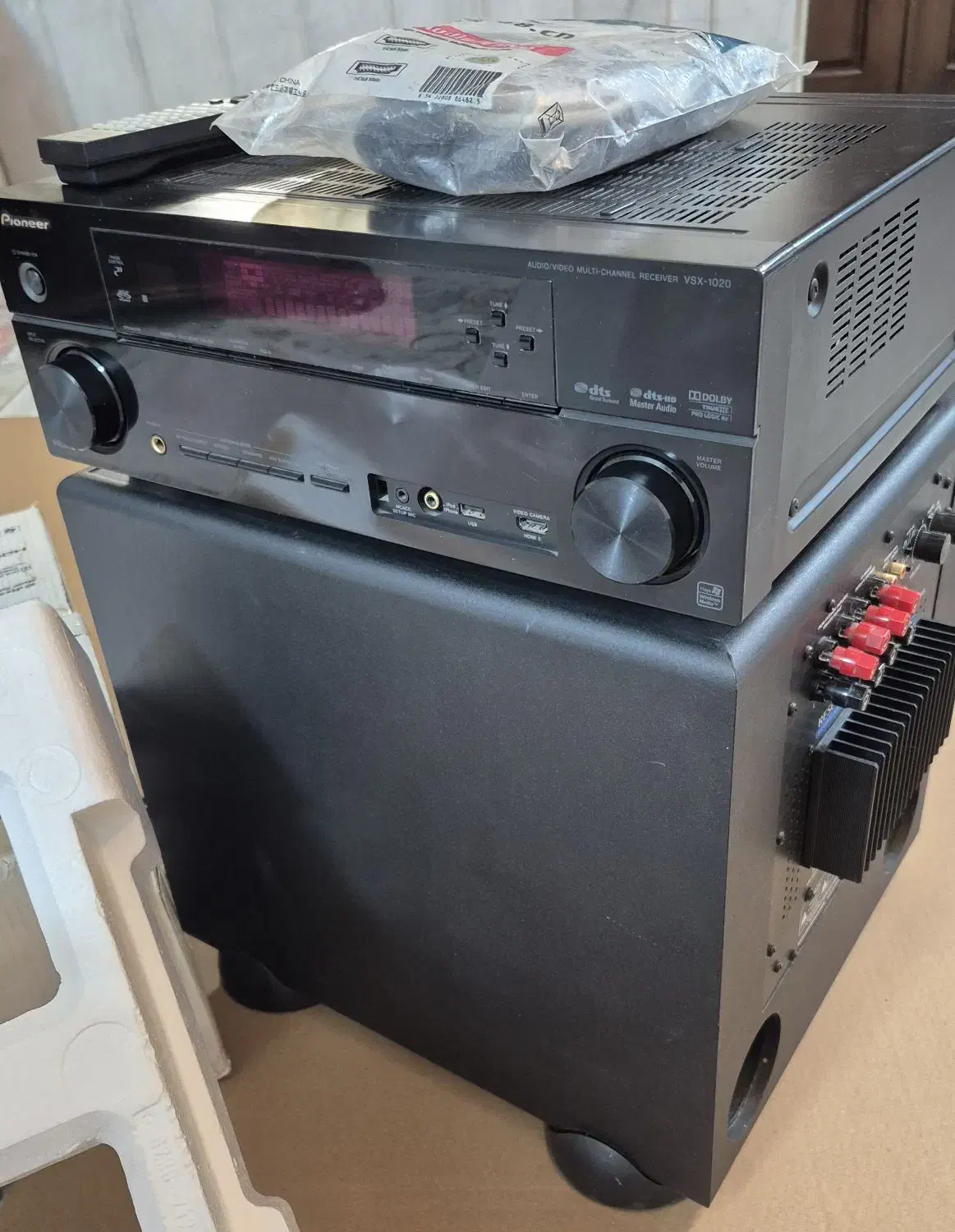 آمپلیفایر سینمایی پایونیر همراه با ساب ووفر|سیستم صوتی خانگی|مشهد, شهید فرامرز عباسی|دیوار