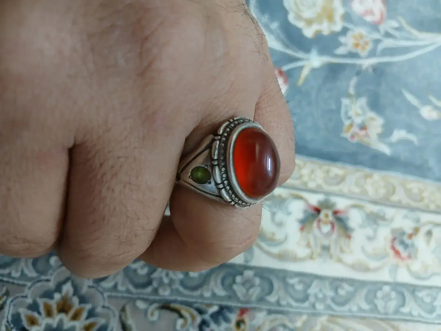 انگشتر عقیق سرخ یمنی|جواهرات|قم, زاد|دیوار