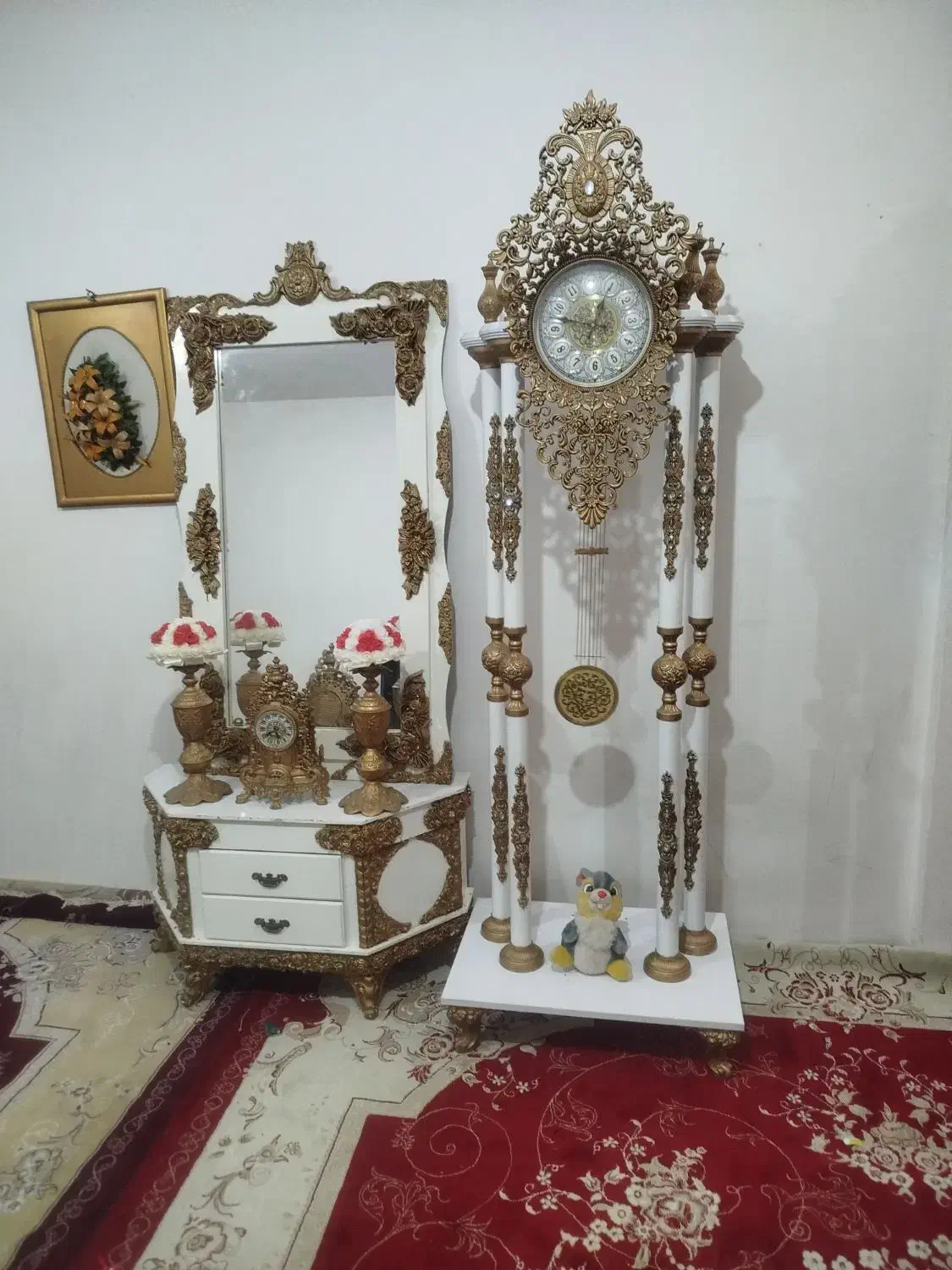 آینه کنسول ساعت|آینه|ماهدشت, |دیوار