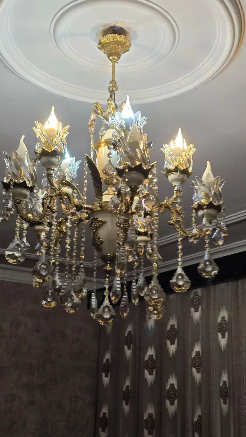 ست کامل لوستر برنزی برای پذیرایی و آشپزخانه|لوستر و چراغ آویز|کرج, ساسانی (قلمستان)|دیوار