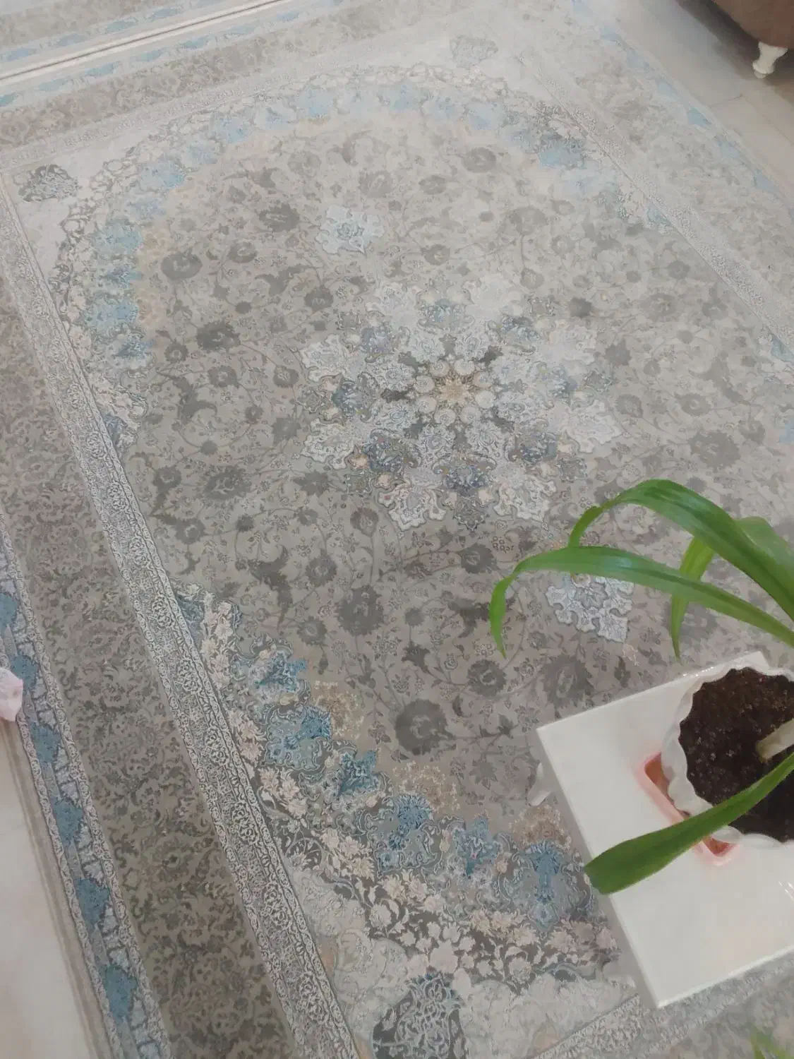 فرش ۹متری گل برجسته درحد نو مناسب جهیزیه|فرش|چهاردانگه (تهران), |دیوار