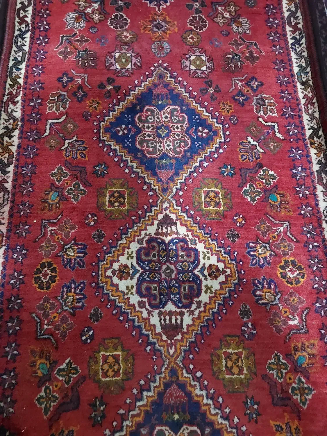 فرش دست بافت قدیمی سالم|فرش|خرم‌آباد, |دیوار