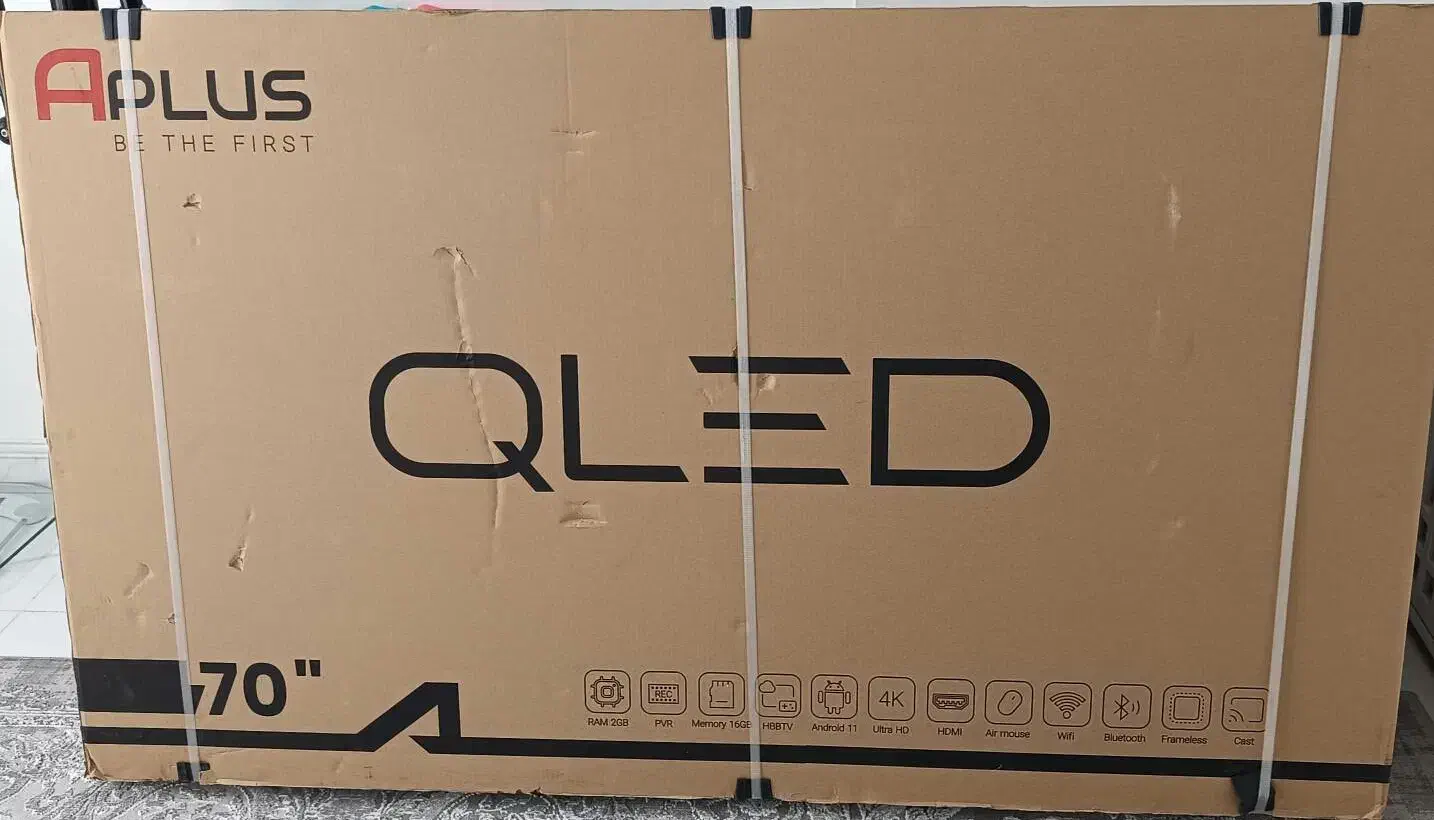 تلویزیونQLEDآپلاس70اینچ نو داخل کارتن24ماه گارانتی|تلویزیون و پروژکتور|خاوران, |دیوار