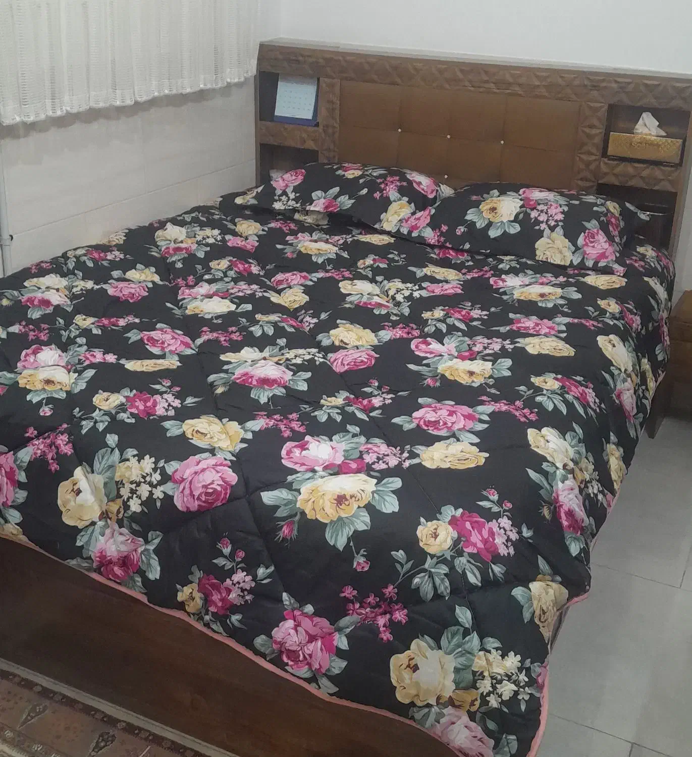 رو تختی دونفره طرح گل|سرویس روتختی|شاهرود, |دیوار