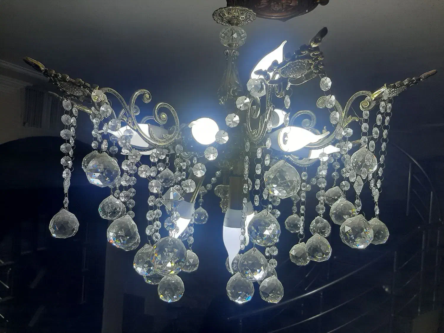 لوستر برنزی ۲ عدد|لوستر و چراغ آویز|میاندوآب, |دیوار