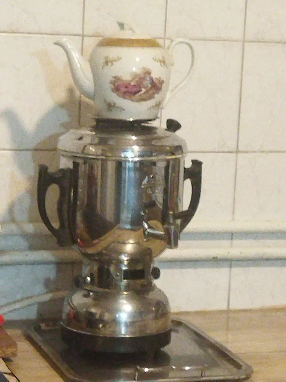 سماور استیل کارکرده|سماور، چای‌ساز، قهوه‌ساز|فولادشهر, B7|دیوار