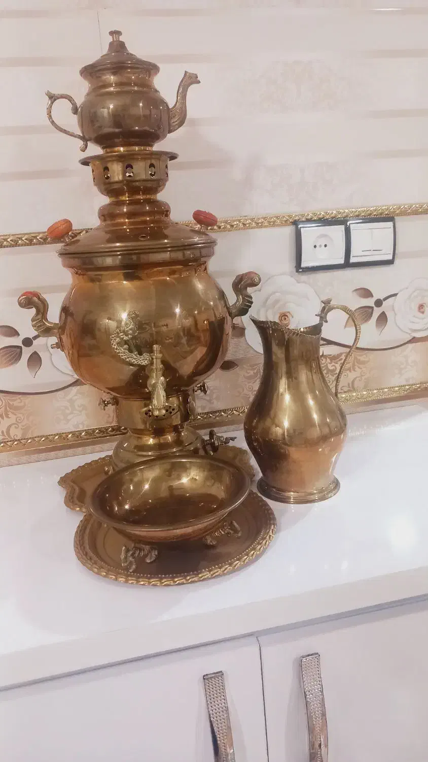 سماور طلایی|سماور، چای‌ساز، قهوه‌ساز|نورآباد, |دیوار