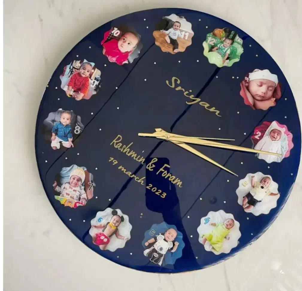 ساعت دیواری باعکس شخصی|ساعت دیواری و تزئینی|خمینی‌شهر, |دیوار