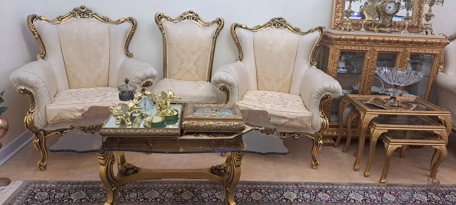 مبل و استیل 9 نفره بهمراه نهار خوری 6 نفره در حد|مبلمان خانگی و میز عسلی|تهران, دردشت|دیوار