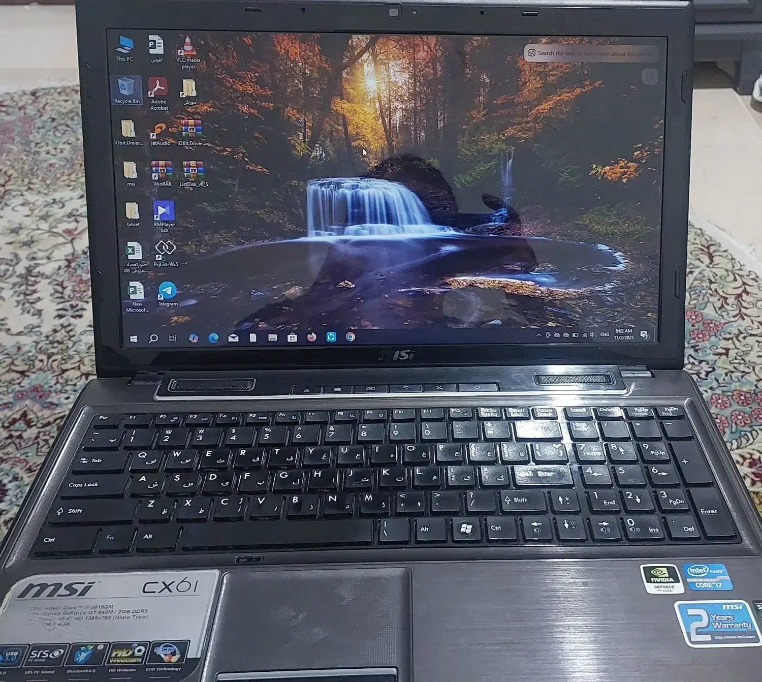 لب تاپ 15.6 اینچ msi|رایانه همراه|تهران, شادمان|دیوار