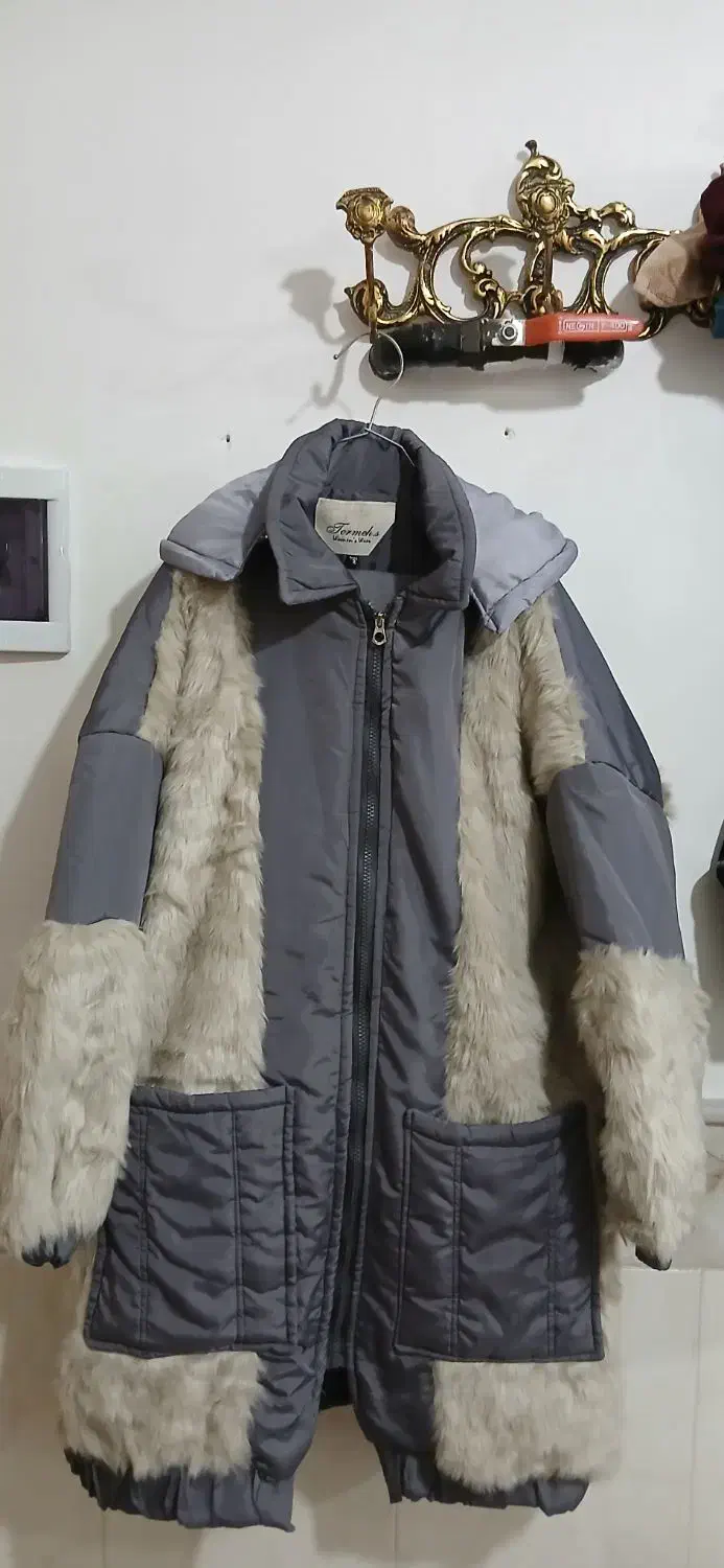 کاپشن زنانه خز دار نو|لباس|قم, شهرک فاطمیه|دیوار