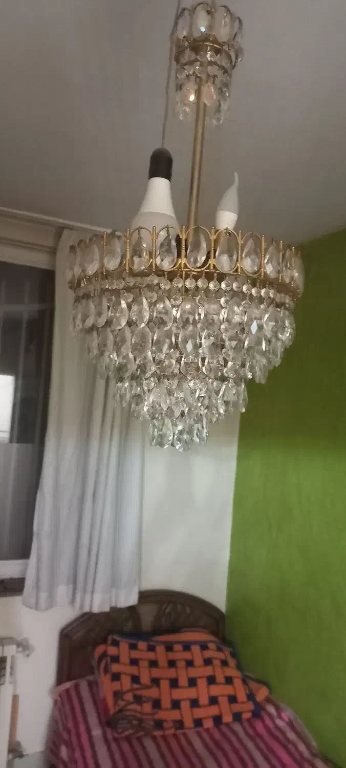 لوستر ۸ شعله طلایی|لوستر و چراغ آویز|تهران, حکیمیه|دیوار