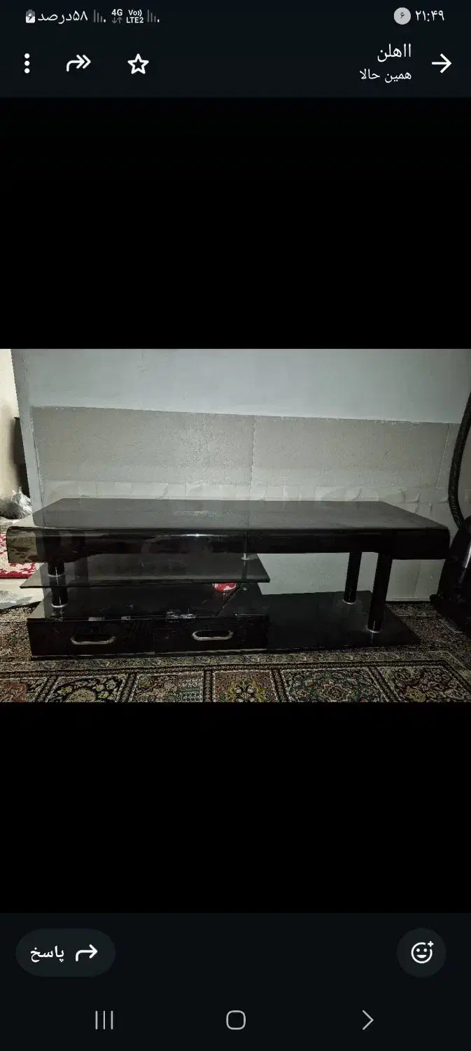 فروش زیر تلویزیونی شیشه ای|میز تلویزیون|شیراز, مسلم|دیوار