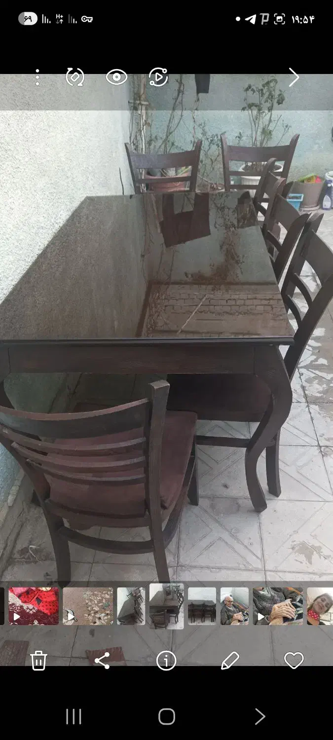 میز نهارخوری ۶ نفره|میز و صندلی غذاخوری|ابریشم, |دیوار