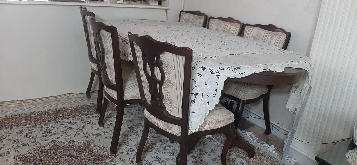 میز ناهار خوری ۸ نفره چوب راش|میز و صندلی غذاخوری|تهران, زنجان جنوبی|دیوار