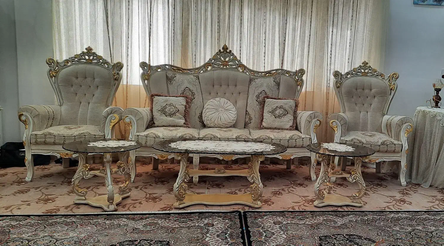 مبل و میز ناهار خوری سلطنتی|مبلمان خانگی و میز عسلی|دورود, |دیوار