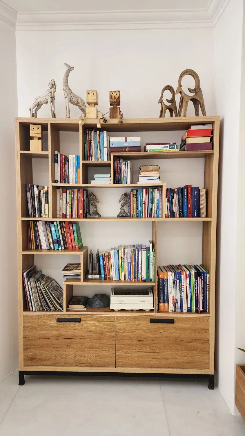 کتابخانه|کتابخانه، شلف، قفسههای دیواری|قم, عمار یاسر|دیوار