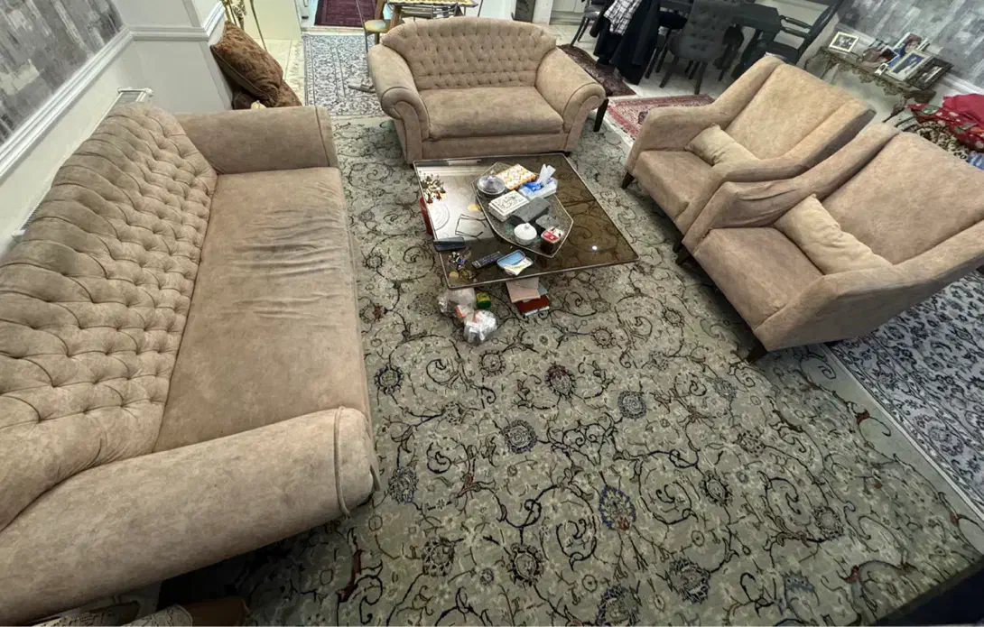 مبل ۷نفره|مبلمان خانگی و میز عسلی|کرج, شهرک جهان‌نما|دیوار