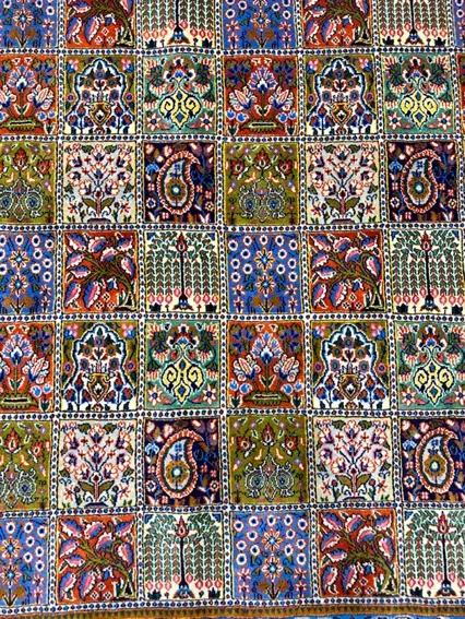 فرش دستبافت جفت نه متری گل ابریشم|فرش|مشهد, راهنمایی|دیوار