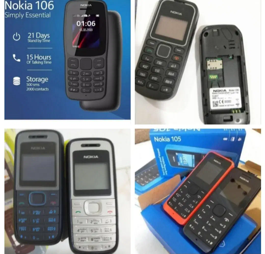 نوکیا106مدل۲۰۱۷ویتنام دوسیم آکبند/1280تک سیم آکبند|موبایل|تهران, والفجر (افسریه)|دیوار
