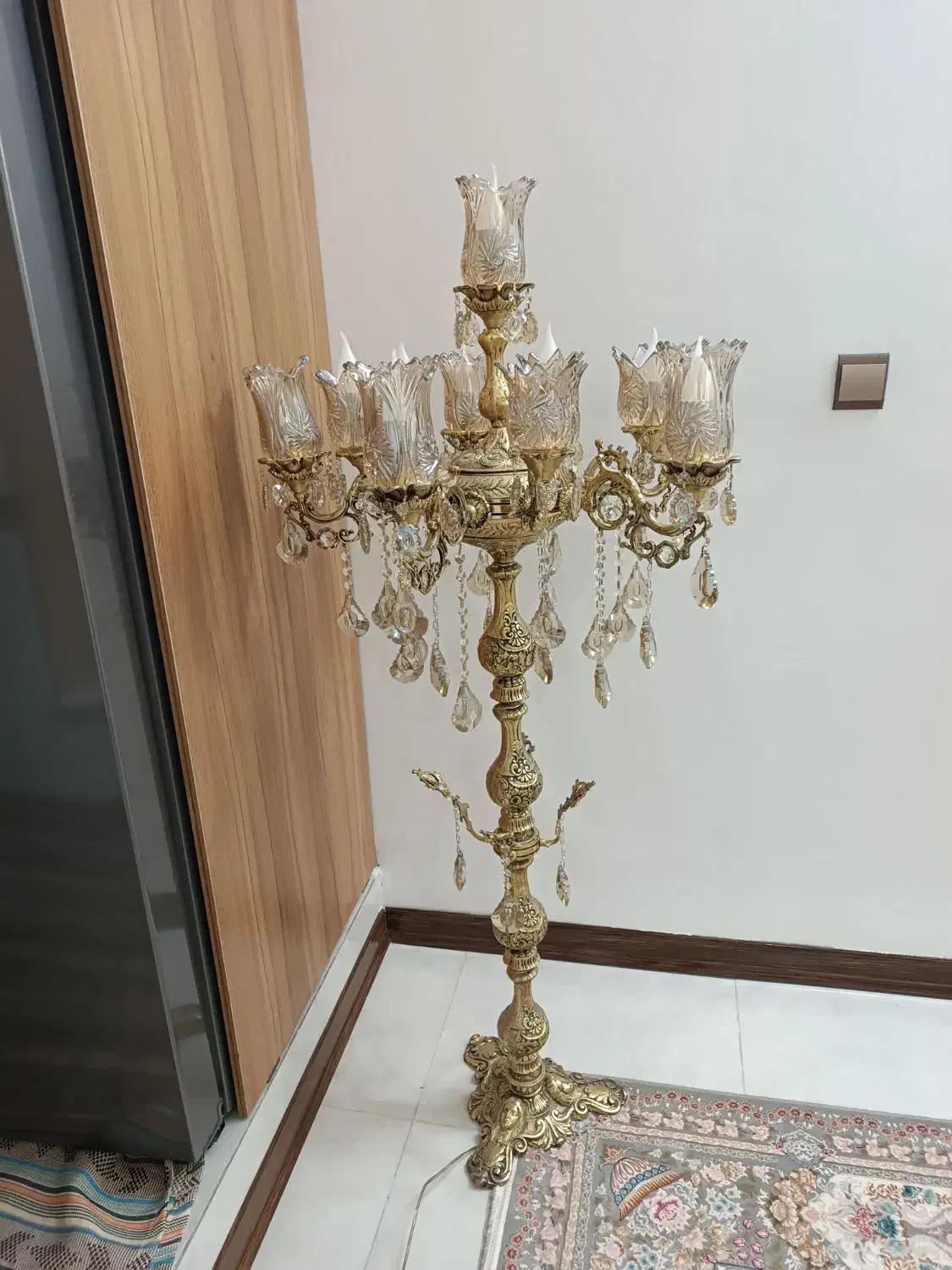 لوستر برنز کنار سالنی|لوستر و چراغ آویز|قم, شهرک قدس|دیوار