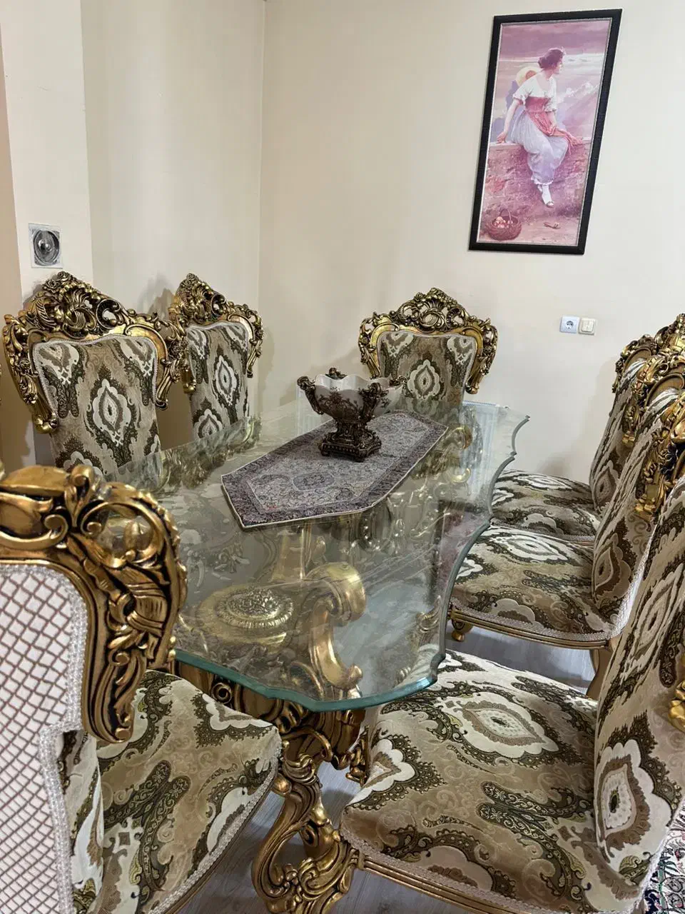 میز نهارخوری|میز و صندلی غذاخوری|ماکو, |دیوار