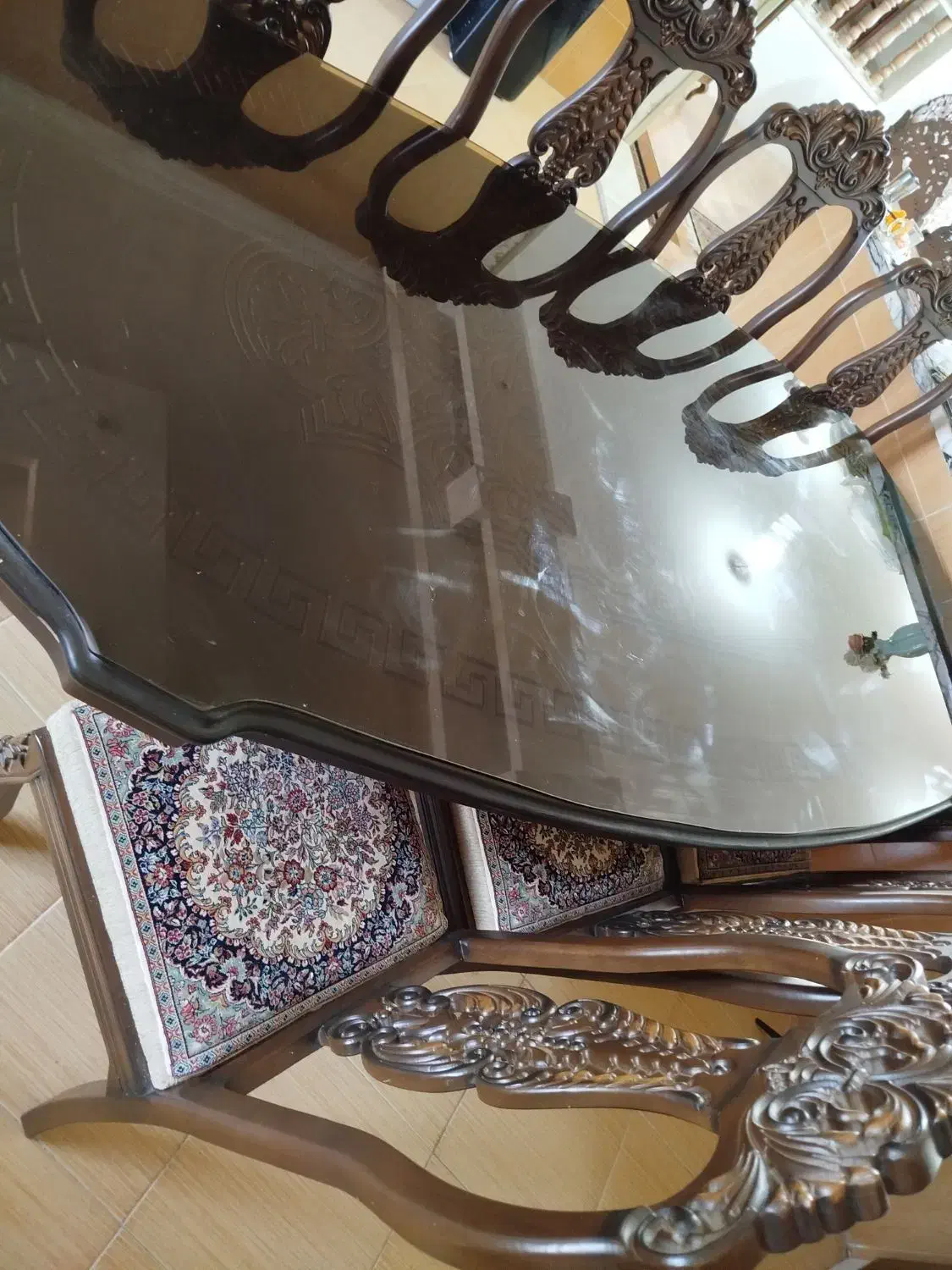 میز نهاری 8نفره قالی|میز و صندلی غذاخوری|کرمان, |دیوار