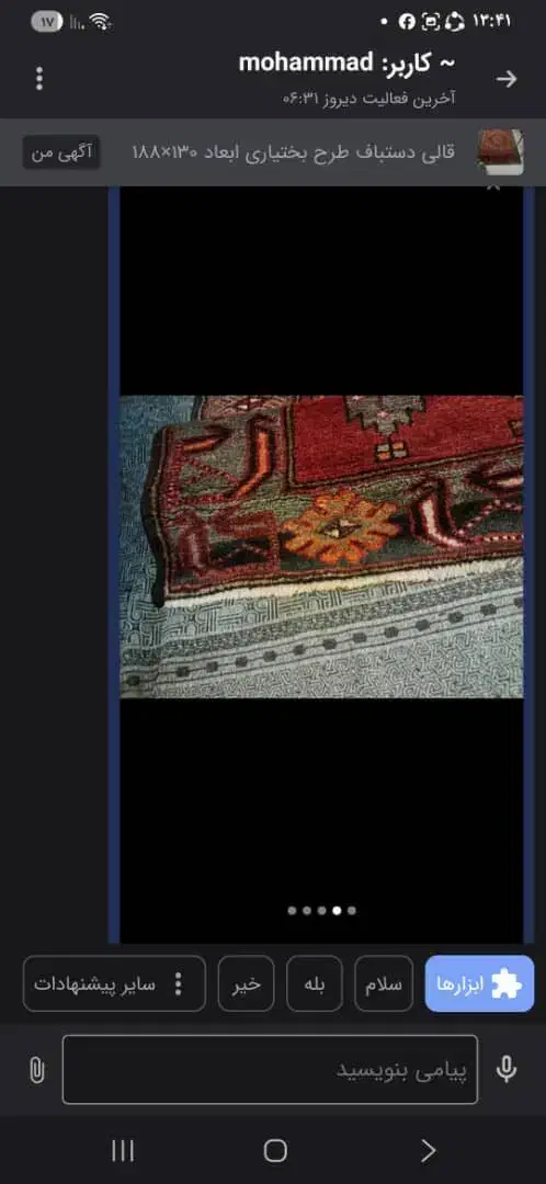 فرش  دستباف طرح بختیاری سالم و در حد نو|فرش|تهران, کوی بیمه|دیوار