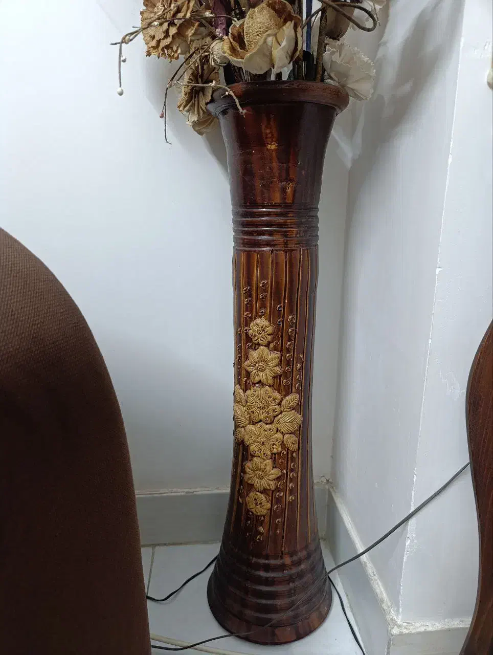 گل با گلدان|گل مصنوعی|سمنان, |دیوار