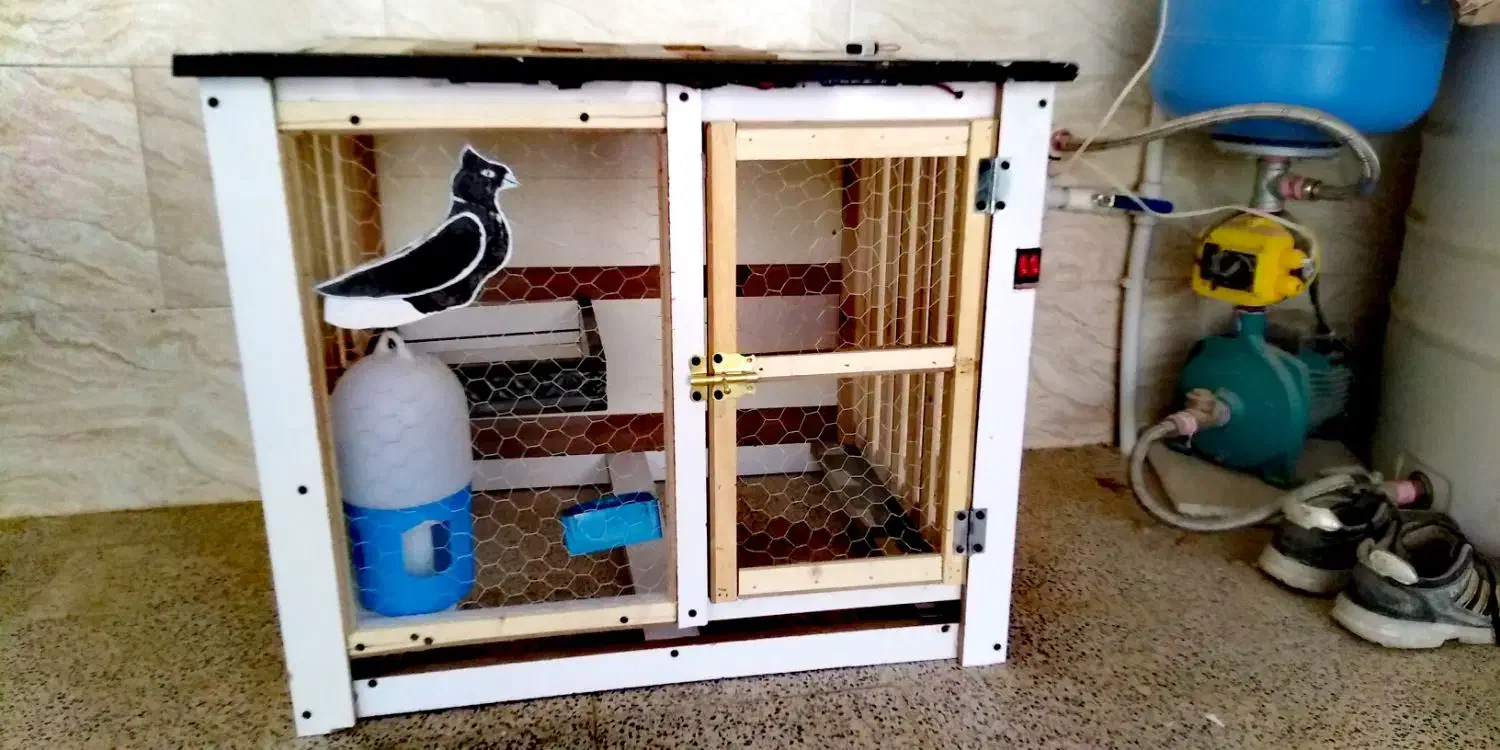 جفت کن چوبی محکم تمیز و قفس چوبی کلبه ای نو|لوازم جانبی حیوانات|میبد, |دیوار