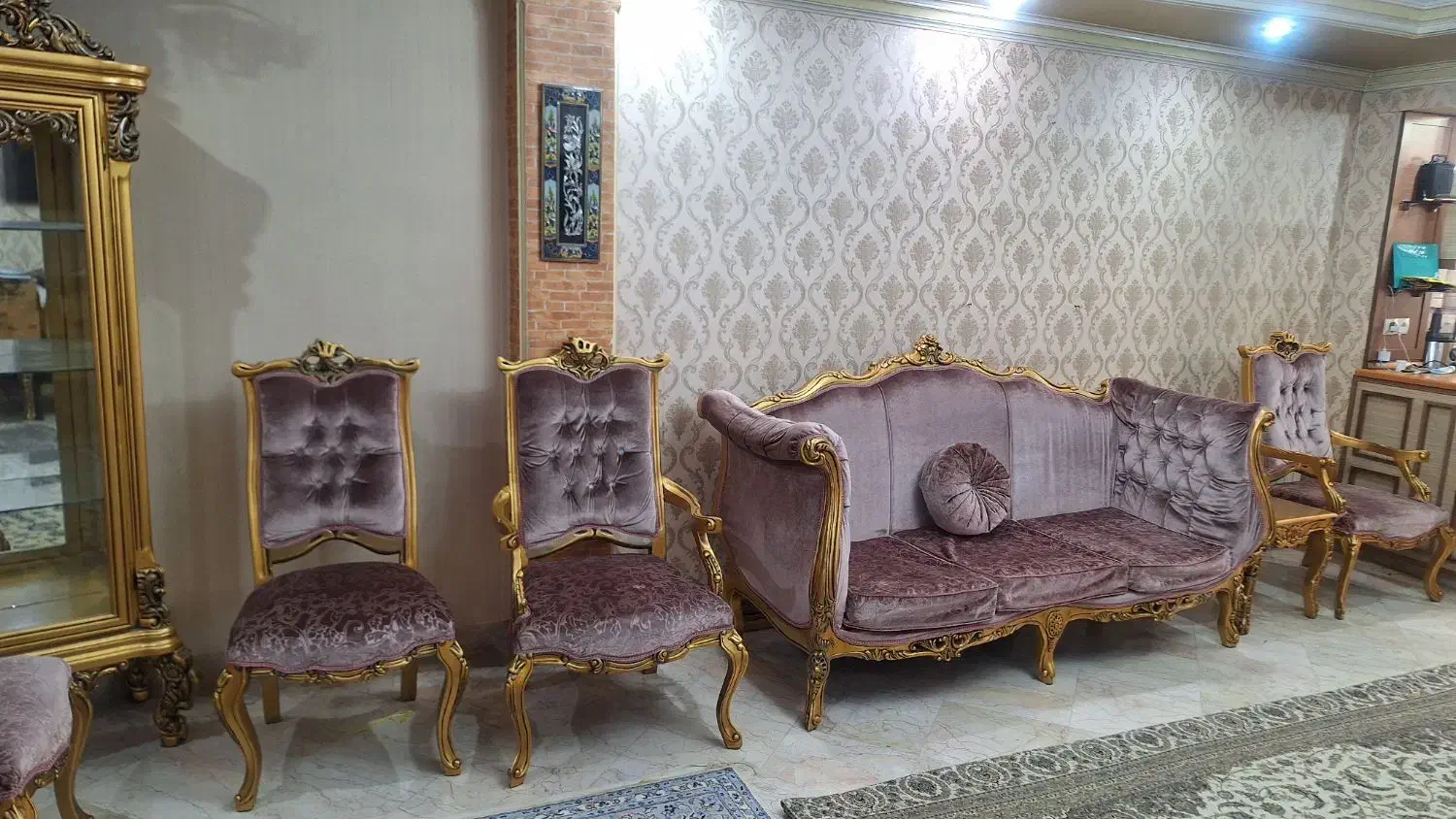 سرویس کامل مبلمان استیل کار دست پارچه ترک|مبلمان خانگی و میز عسلی|تهران, امیریه|دیوار