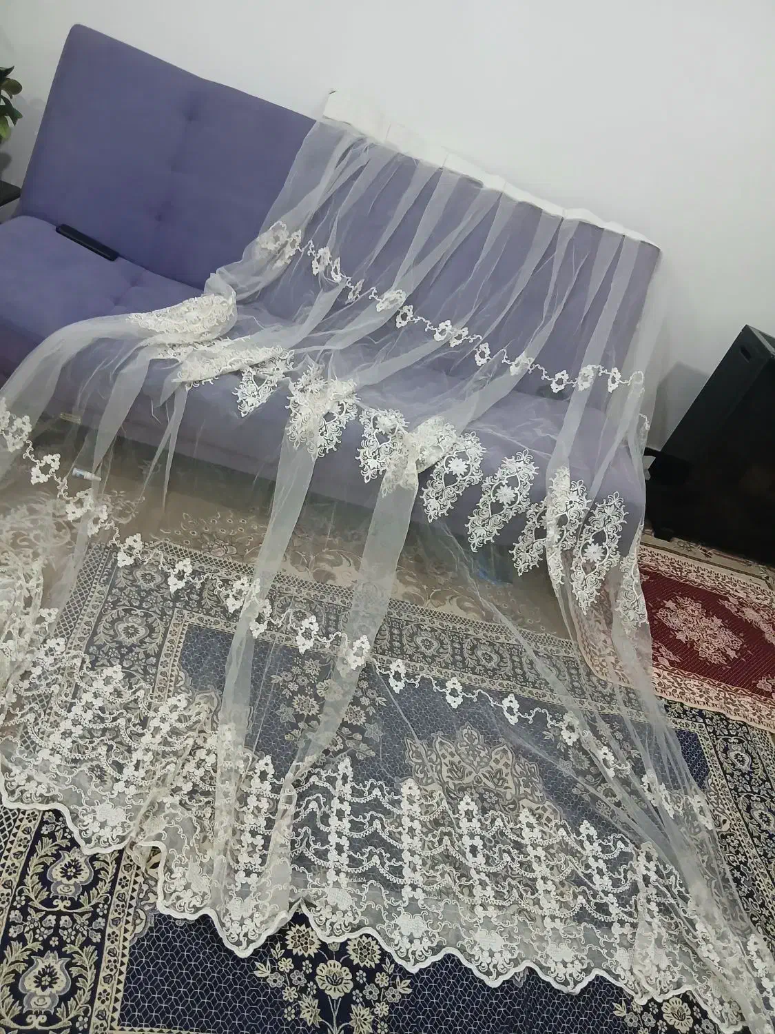 پرده دو عدد|پرده، رانر، رومیزی|نورآباد, |دیوار