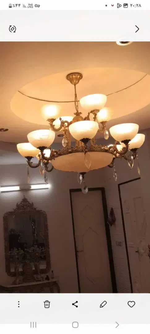 لوستر 3 عدد با یک عدد دیوارکوب|لوستر و چراغ آویز|اصفهان, رحیمآباد|دیوار