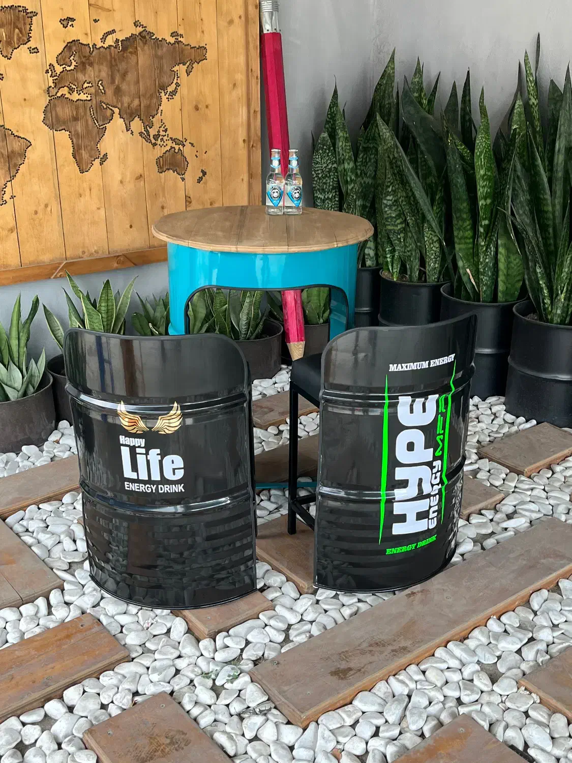 ست میز و صندلی کم جا ( بشکه ای -دو نفره و سه نفره)|کافی‌شاپ و رستوران|هشتگرد, هشتگرد قدیم|دیوار