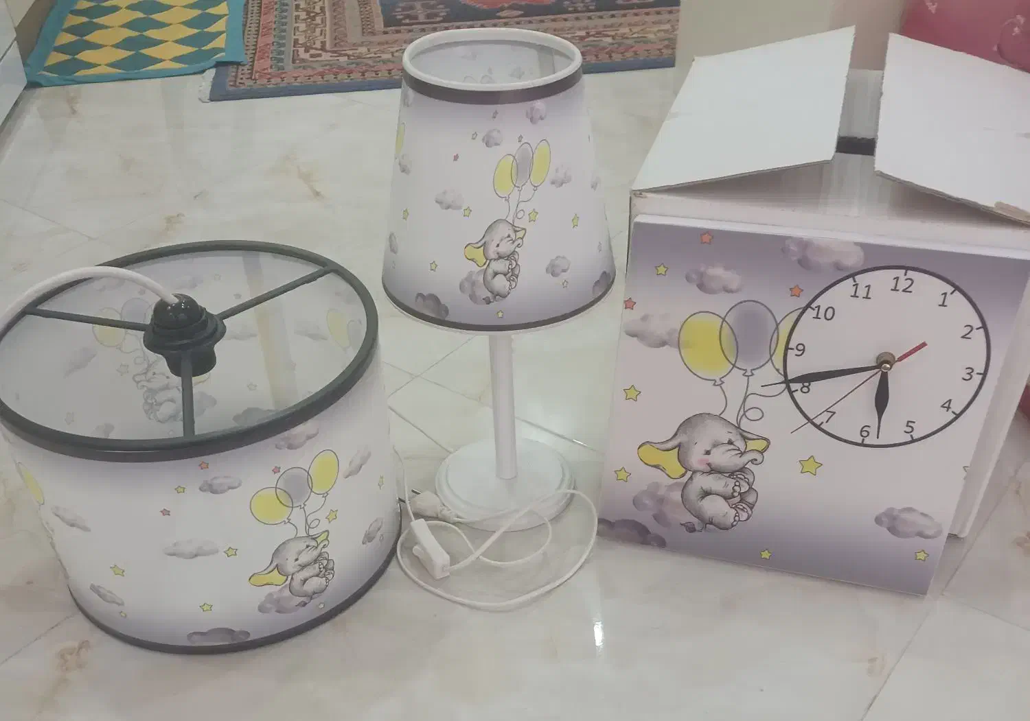 ست لوستر و آباژور و ساعت کودک|اسباب و اثاث بچه|بومهن, |دیوار