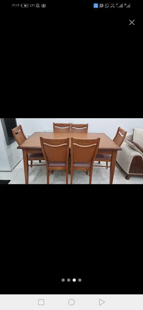 میز و صندلی ناهار خوری شش نفره تمیز|میز و صندلی غذاخوری|شیراز, شهرک کوثر|دیوار