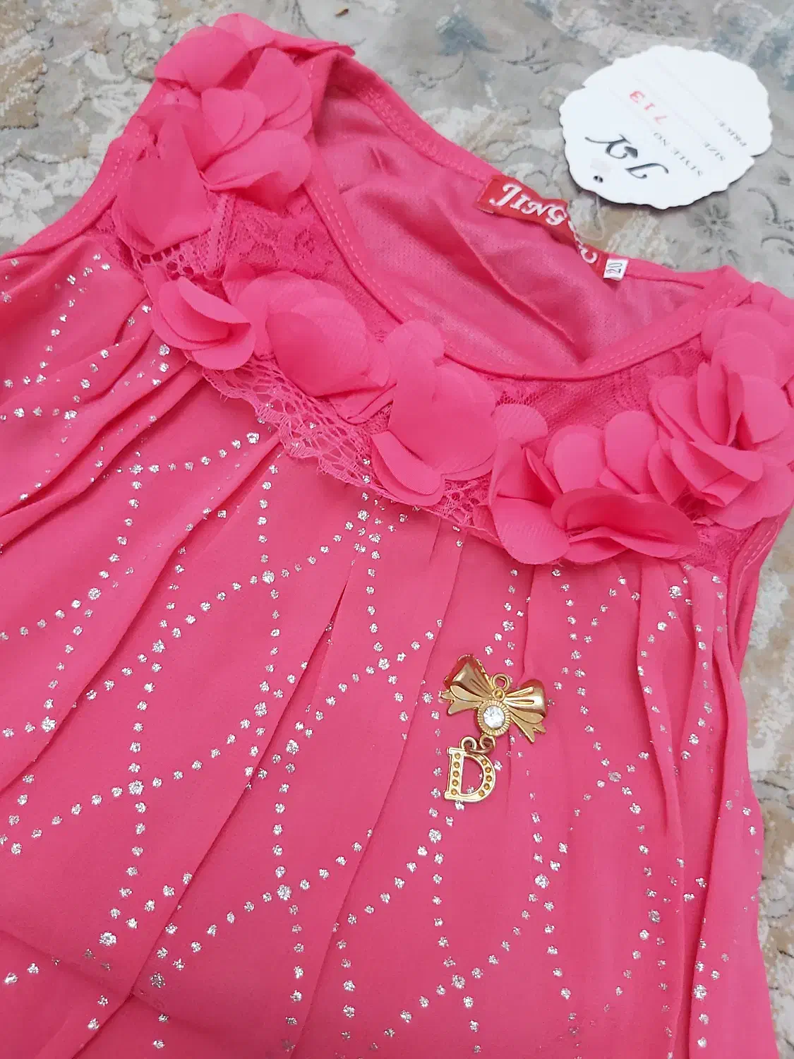 پیراهن حریر مناسب ۱تا ۲سال|کفش و لباس بچه|ساری, |دیوار