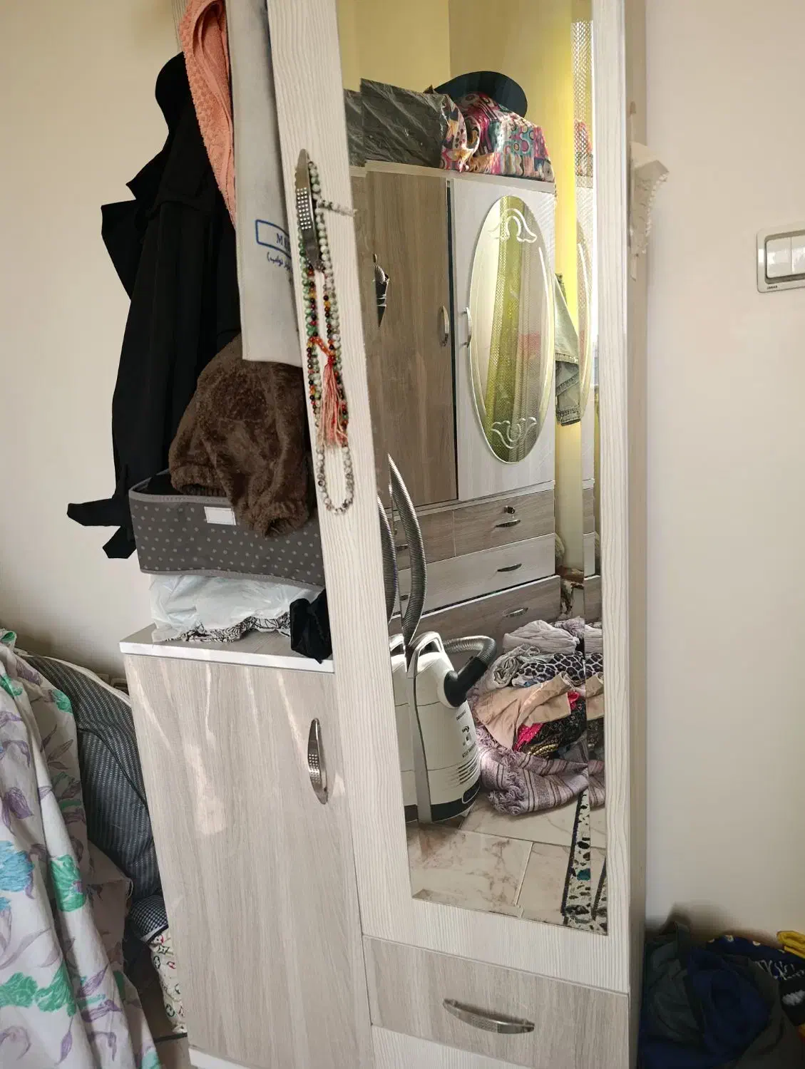 کمد لباس با جاکفشی و آیینه|جاکفشی، کمد، دراور|قدس, شهر‌قدس|دیوار