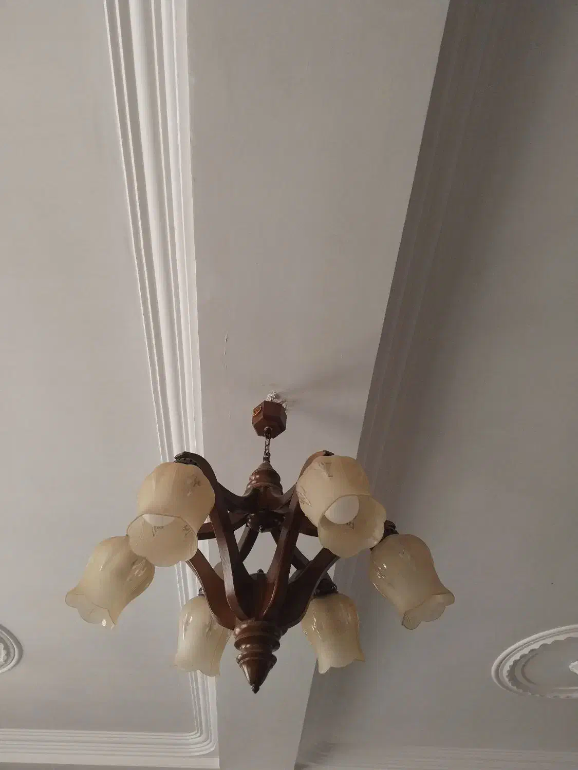 لوستر چوبی سالم|لوستر و چراغ آویز|بم, |دیوار