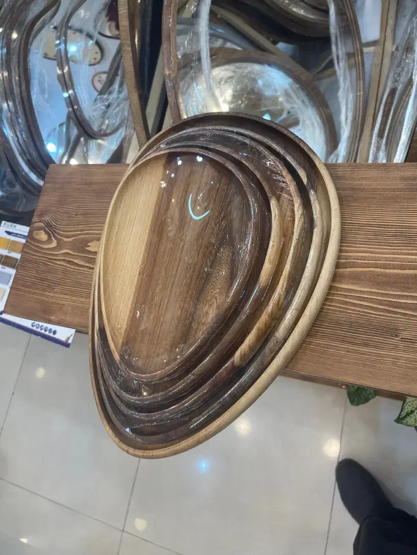 سینی چوبی|ظروف سرو و پذیرایی|تهران, سازمان برنامه شمالی|دیوار