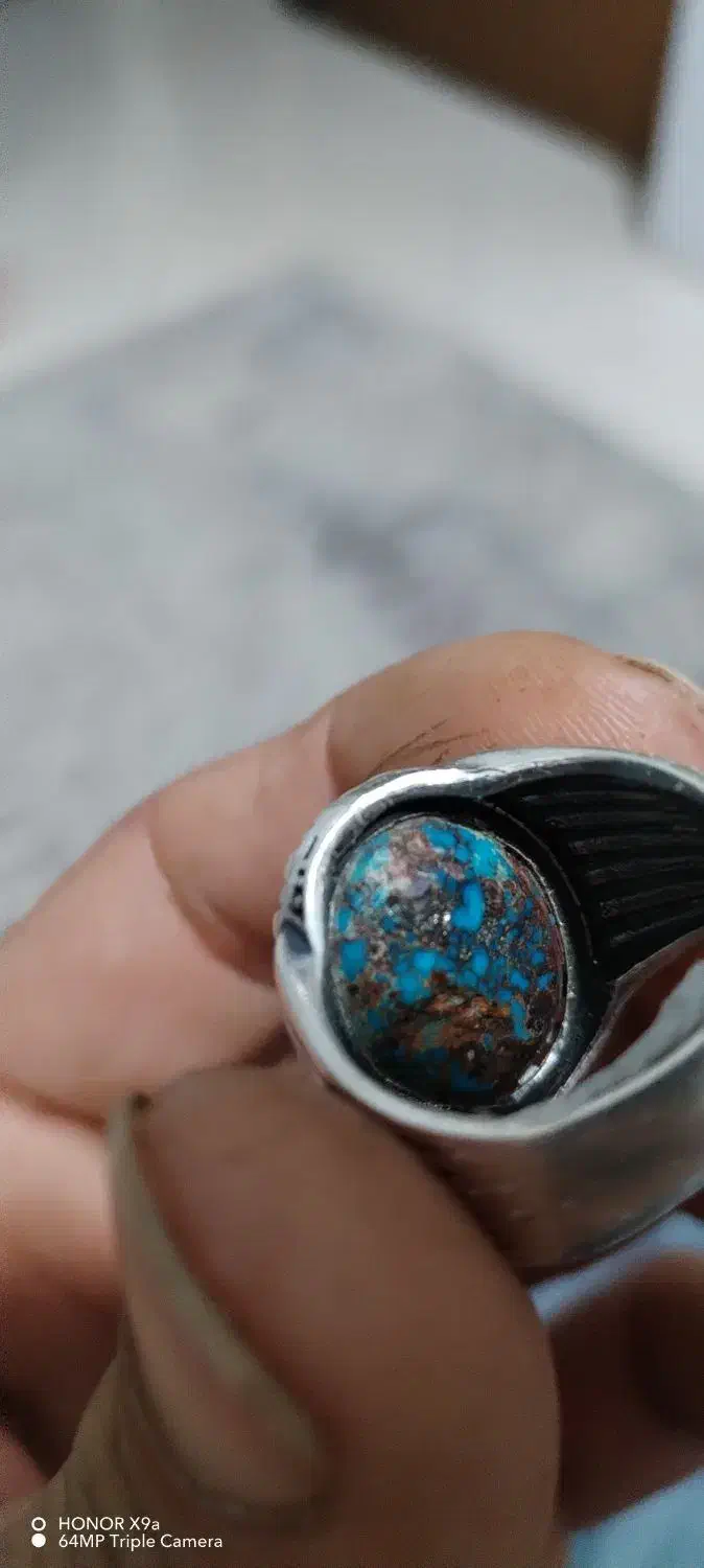 انگشتر نقره فیروزه|جواهرات|برخوار, |دیوار